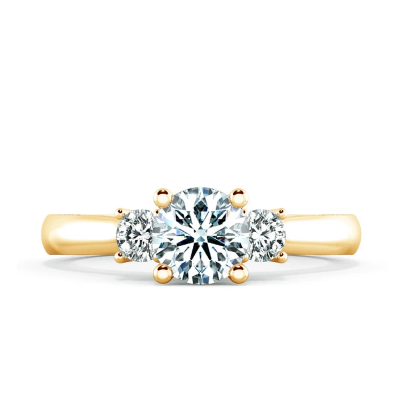 Nhẫn đính hôn Threestone có bridge accent NCH3204 2